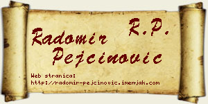 Radomir Pejčinović vizit kartica